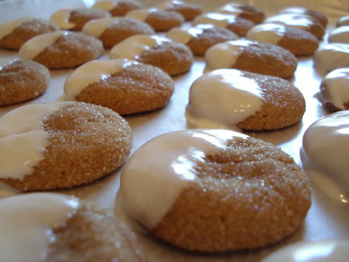 White Chocolate Dipped Ginger Cookies // One Lovely Life