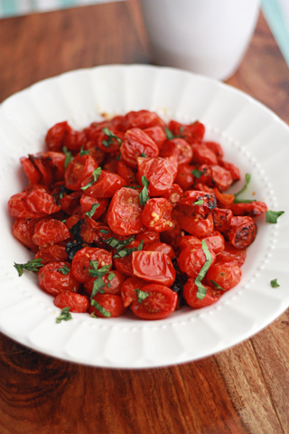 Slow Roasted Tomatoes - Scoop over grilled chicken or stir into pasta! from One Lovely Life