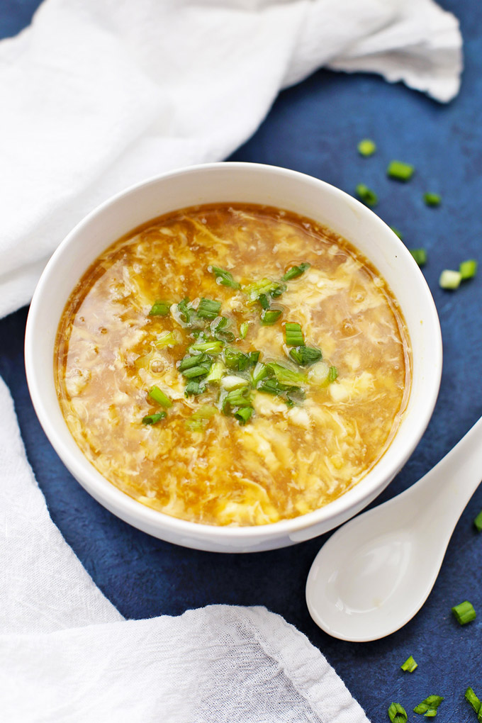 Gluten Free Egg Drop Soup! So easy, and paleo friendly. Done in just 15 minutes! 