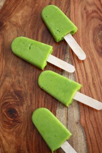 Green-a Colada Popsicles - These easy smoothie popsicles are a terrific blend of coconut and pineapple. So refreshing!