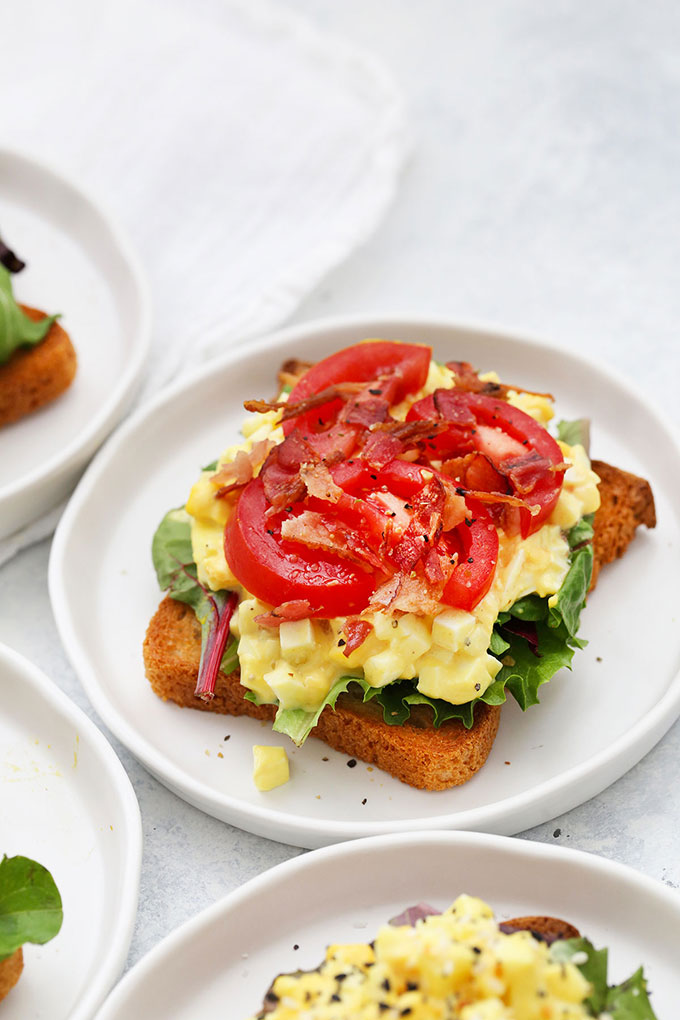 BLT Egg Salad on Toast from One Lovely Life