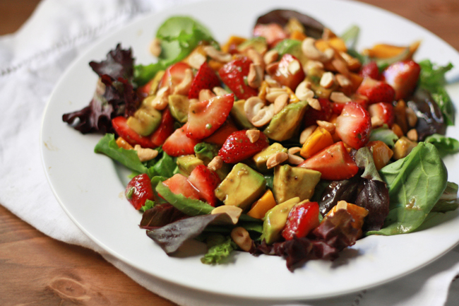 Summer Salad with Balsamic Lime Dressing - You'll want to drink this dressing! 