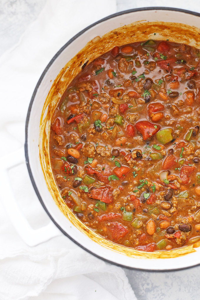 The BEST EVER Pumpkin Chili from One Lovely Life