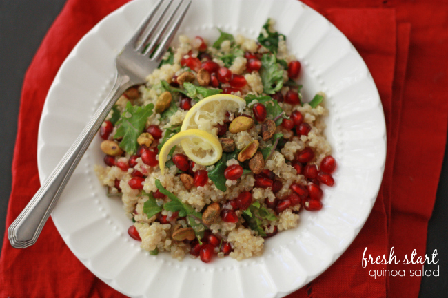Fresh Start Quinoa Salad - Perfect for a reset! from www.onelovelylife.com