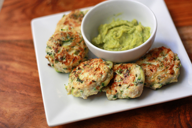 Whole30 Chicken Zucchini Poppers with Guacamole from One Lovely Life