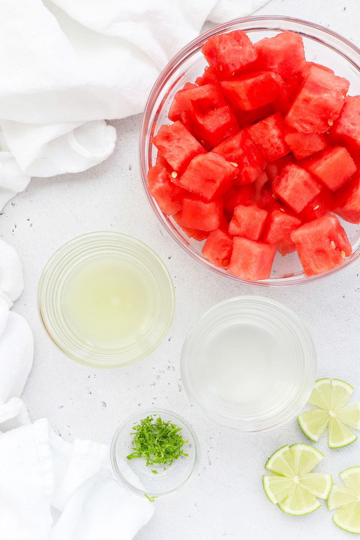 ingredients for watermelon refresher drink