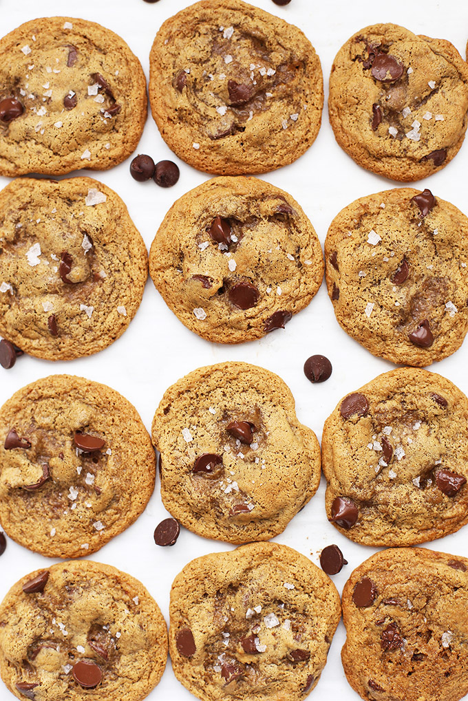 Almond Flour Chocolate Chip Cookies - Paleo & Gluten Free! These are crispy on the edges and soft and chewy in the center. SO GOOD!