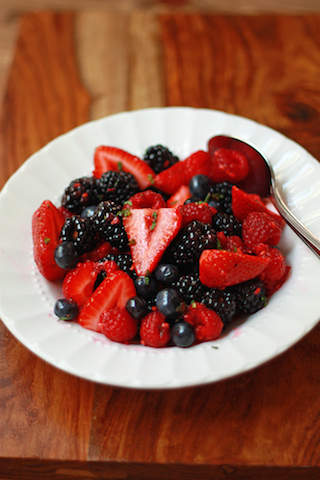 Berry Salad with Honey, Lime, and Mint