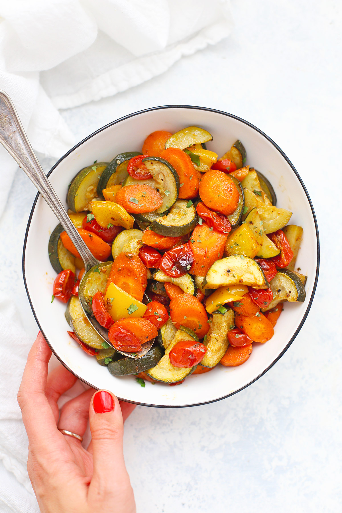 Old Bay Roasted Veggies from One Lovely Life