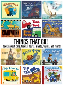 Things that GO! Our favorite books about planes, trains, cars, trucks, and more! // One Lovely Life