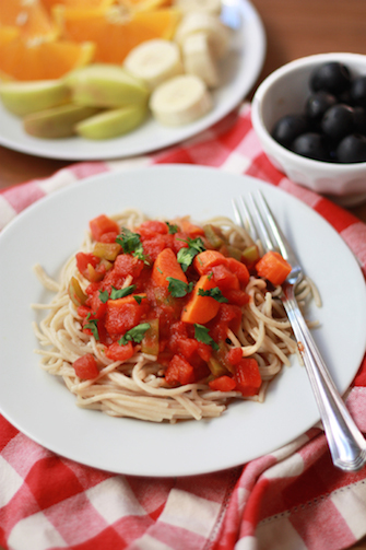 Daniel Tiger's Veggie Spaghetti // One Lovely Life