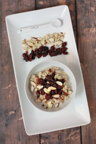 Cherry Almond Oatmeal // One Lovely Life