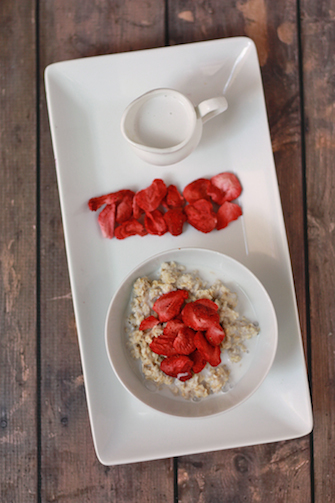 Strawberry Cream Oatmeal // One Lovely Life