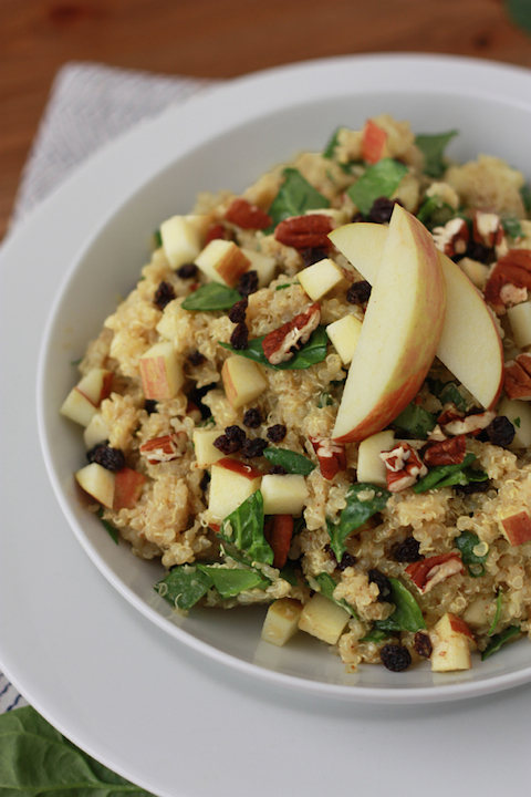 Quinoa Salad with Curry Maple Dressing // One Lovely Life