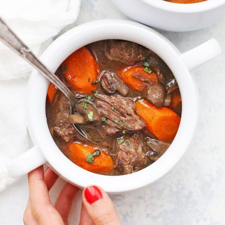 Whole30 + Paleo Slow Cooker Beef Stew from One Lovely Life