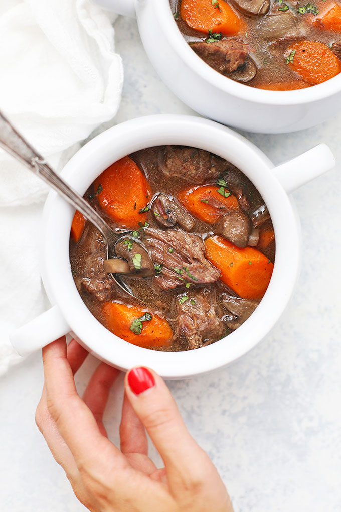 Whole30 + Paleo Slow Cooker Beef Stew from One Lovely Life