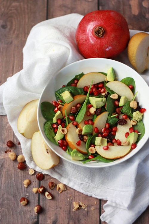 Asian Pear and Pomegranate Salad // One Lovely Life