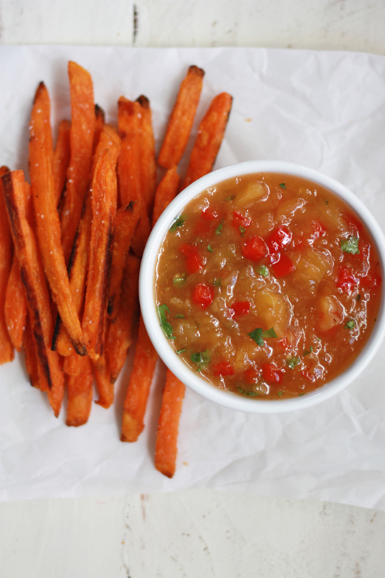 Sweet Potatoes with Pineapple Relish // One Lovely Life