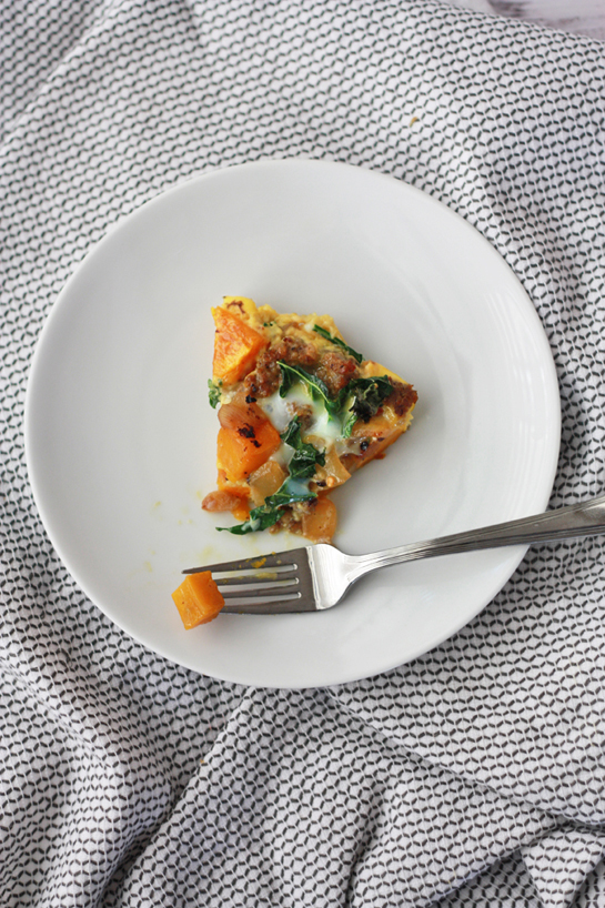 Sausage and Squash Frittata // One Lovely Life