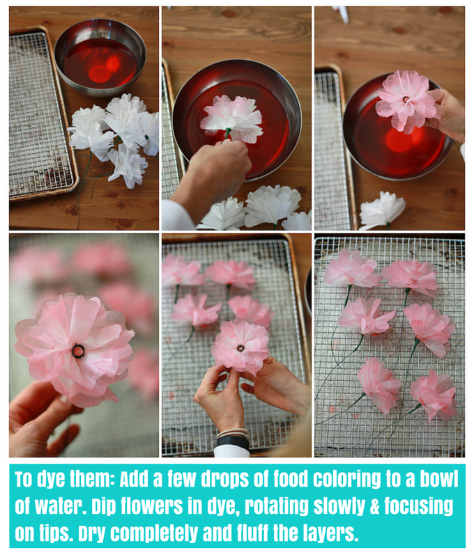 How to Make Paper Flowers from Coffee Filters // One Lovely Life