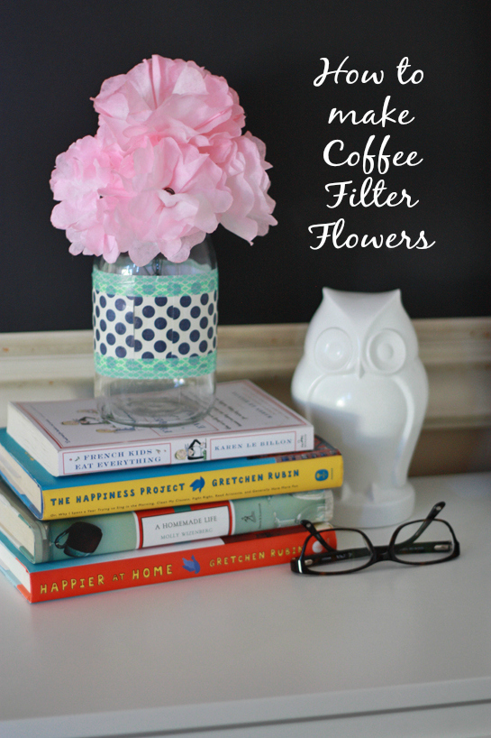How to Make Paper Flowers from Coffee Filters // One Lovely Life