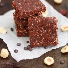 Chocolate Cherry Hazelnut Bars • One Lovely Life
