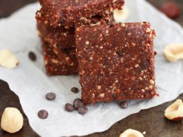 Chocolate Cherry Hazelnut Bars • One Lovely Life