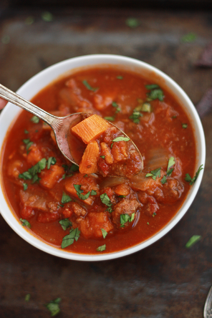 Slow Cooker Sweet Potato Chili // One Lovely Life