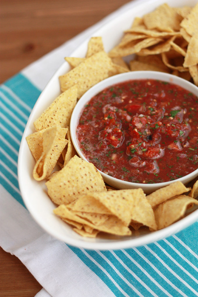 The BEST fresh salsa. So easy and great for grown ups or kids alike! // One Lovely Life