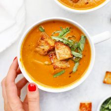 Creamy Tomato Basil Soup (Vegan, Paleo, Whole30) • One Lovely ...