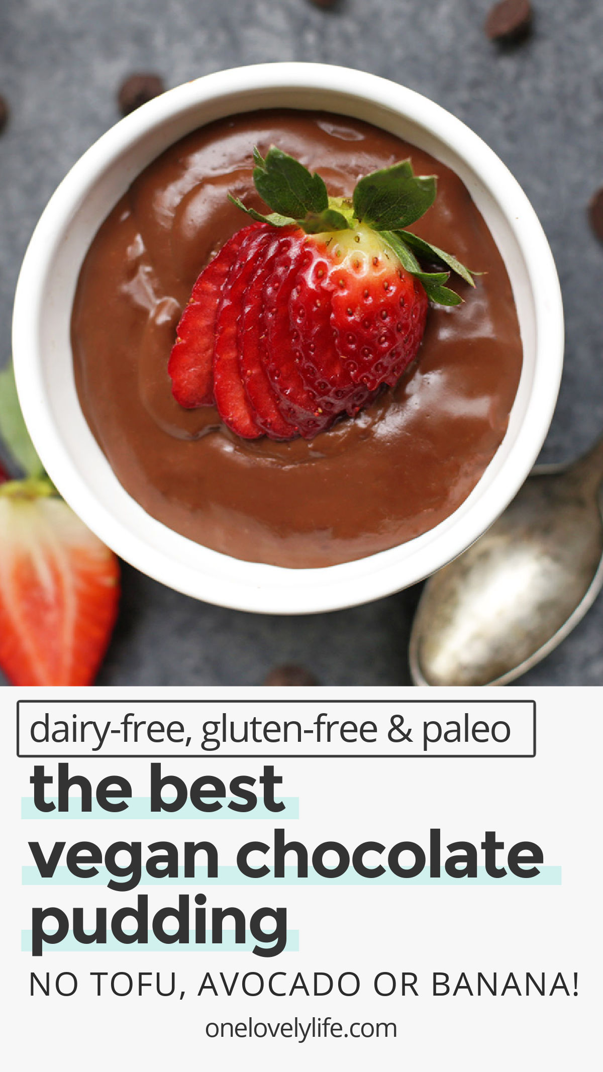 The BEST Vegan Chocolate Pudding - No weird ingredients, this is the real deal. Chocolatey, rich, and silky to boot! (Gluten free & Paleo) // dairy free chocolate pudding // gluten-free chocolate pudding // paleo chocolate pudding // healthy chocolate pudding recipe // vegan chocolate pudding no tofu // vegan chocolate pudding no avocado // vegan Valentine's Day dessert // paleo Valentine's Day dessert