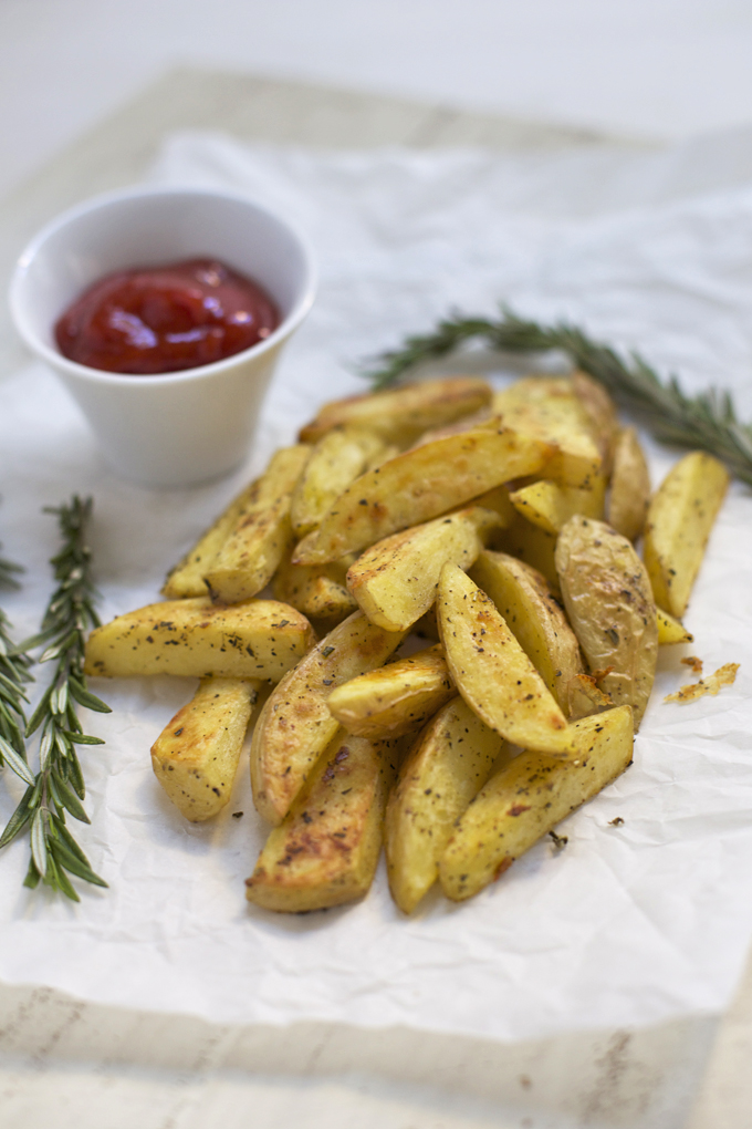 Crispy Herb Roasted Potatoes. These are easy enough for a weekday but nice enough for a fancy dinner. We love them! 