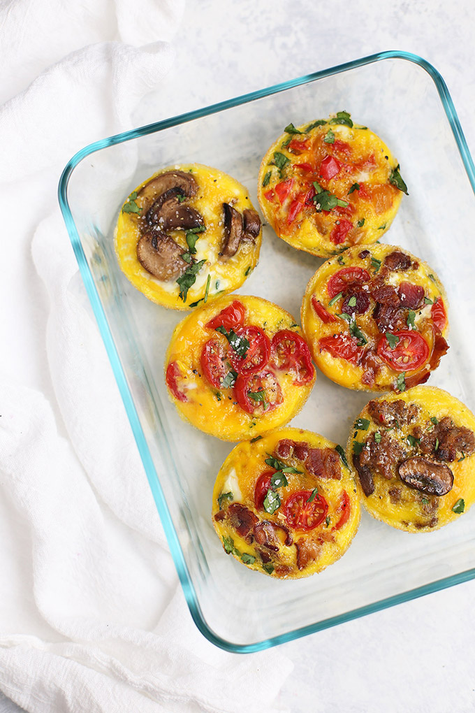 Paleo Mini Quiche - The perfect meal prep breakfast! Whole30 approved, and so easy! 