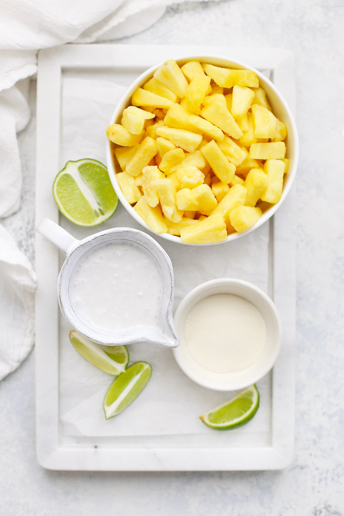 Paleo or Vegan Pineapple Coconut Lime Smoothie from One Lovely Life
