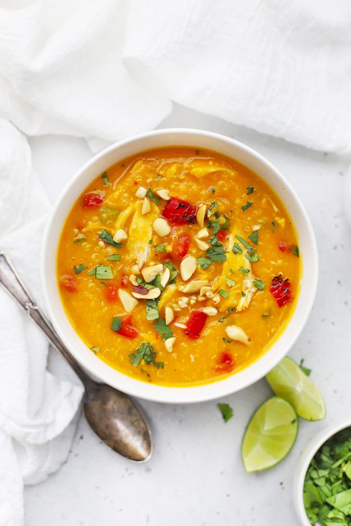 Slow Cooker Thai Chicken and Butternut Soup • One Lovely Life