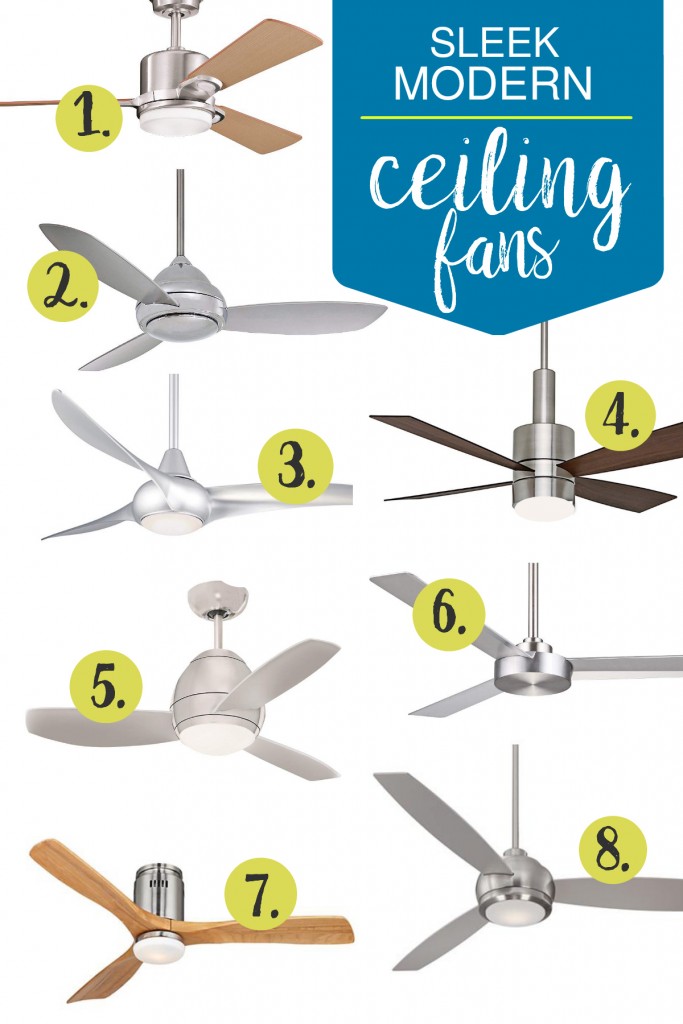 Ceiling fans don't need to be an afterthought. These options are all sleek, modern, and help tie your room together. 
