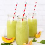 Pineapple Peach Perfection Smoothie - This pineapple peach smoothie is the green smoothie even your kids will love! (Gluten free, paleo, or vegan!)