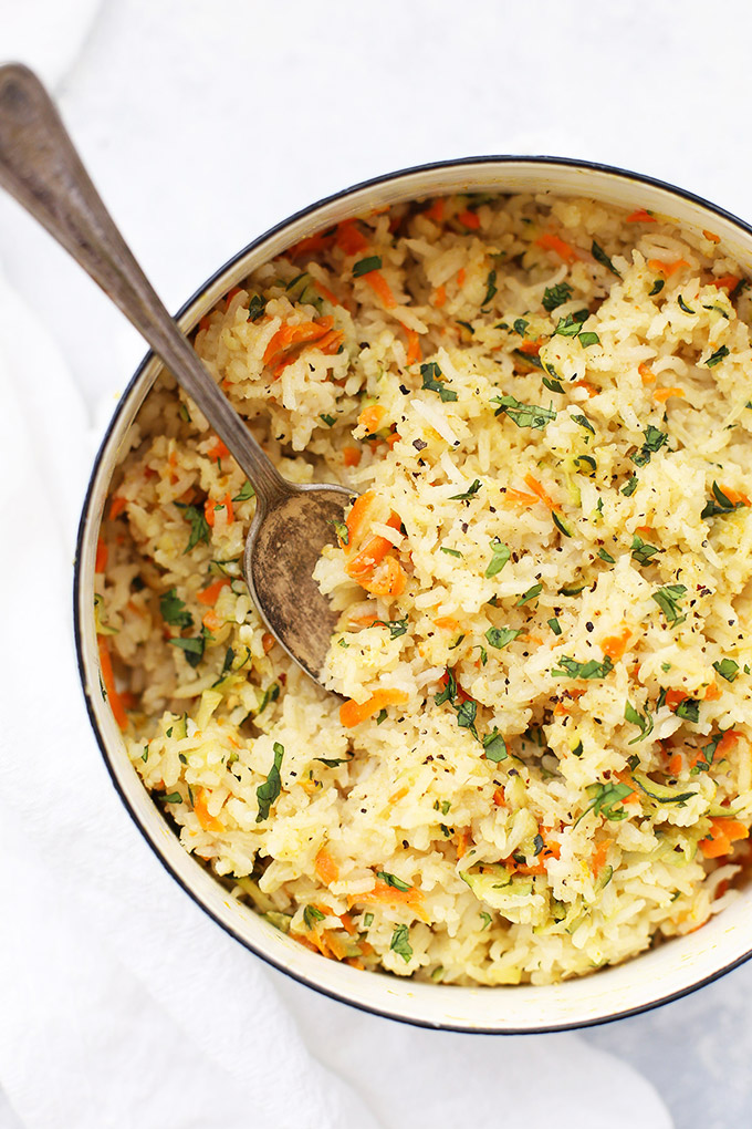 Simple Veggie Rice Pilaf (with How to Video!)