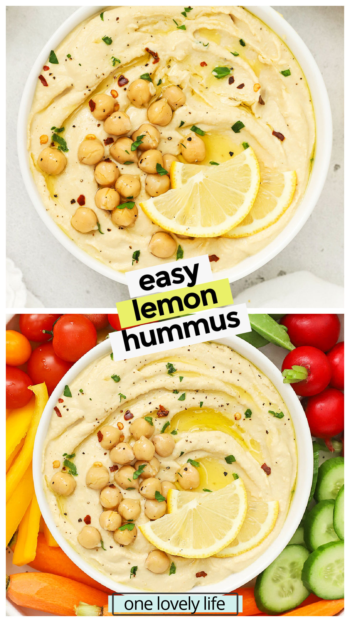 Easy Lemon Hummus Recipe (Made in 5 Minutes!)