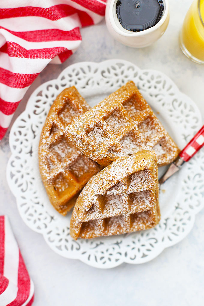 Gluten Free Gingerbread Waffles from One Lovely Life