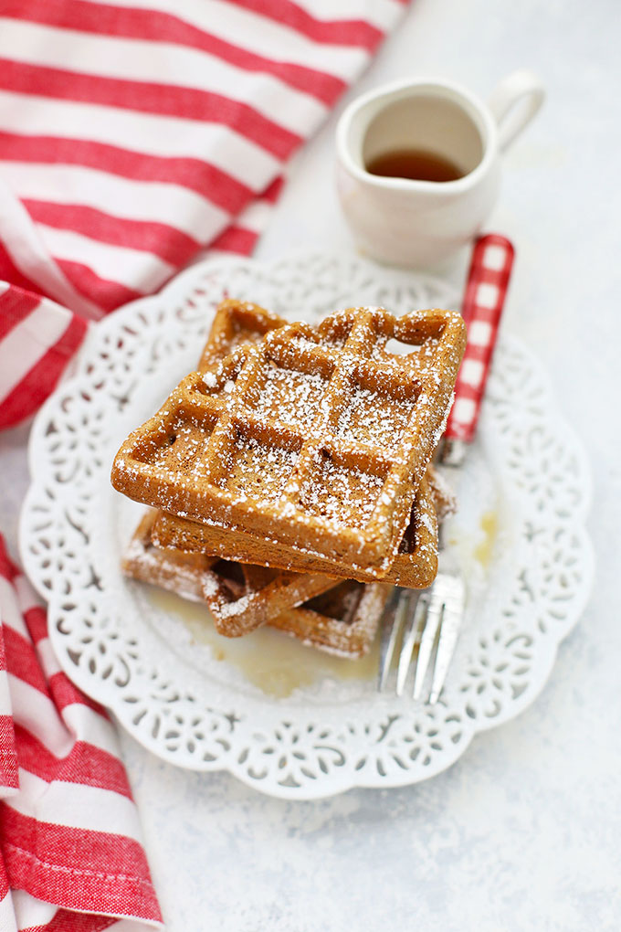 Gluten Free (or not) Gingerbread Waffles • One Lovely Life
