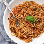 This Simple Arrabbiata Sauce is such an easy dinner idea! You probably have all the ingredients in your pantry right now!