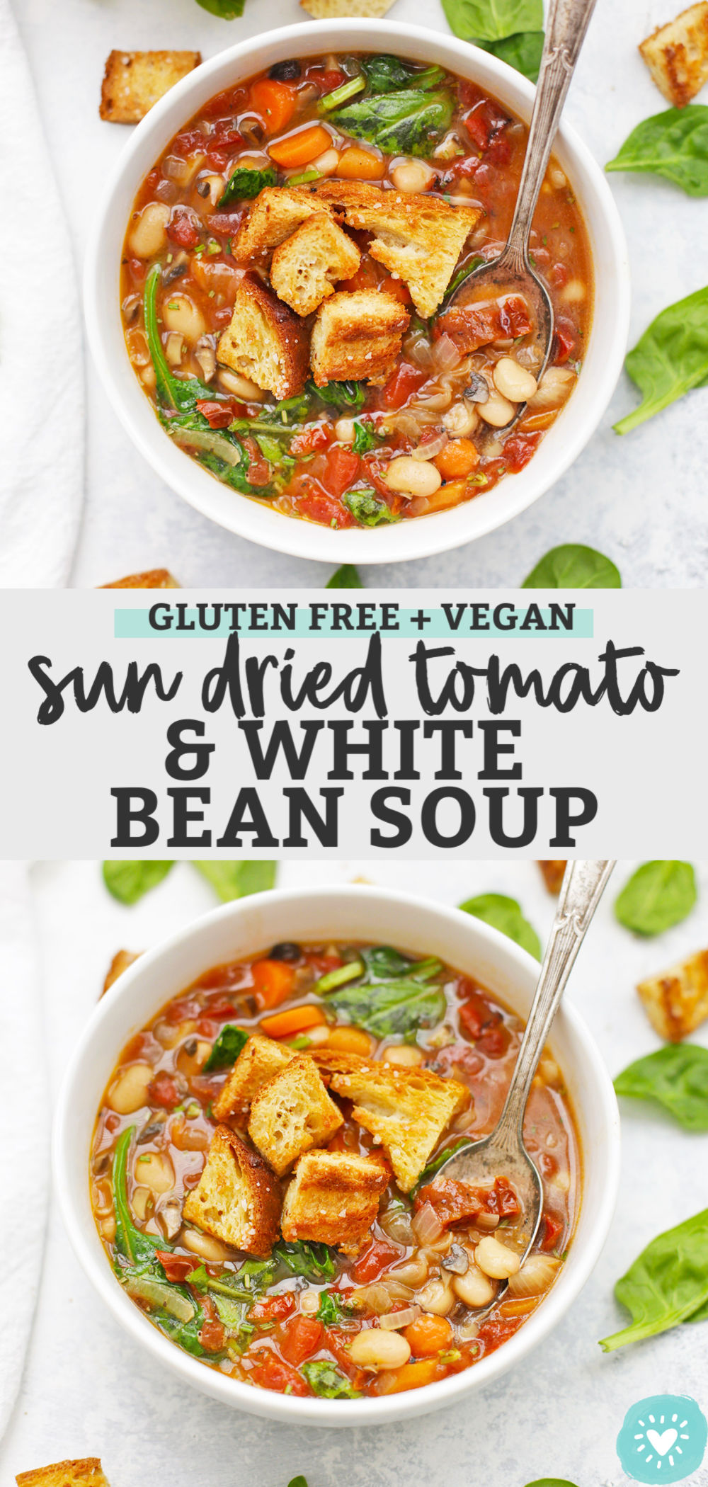Sun Dried Tomato White Bean Soup from One Lovely Life