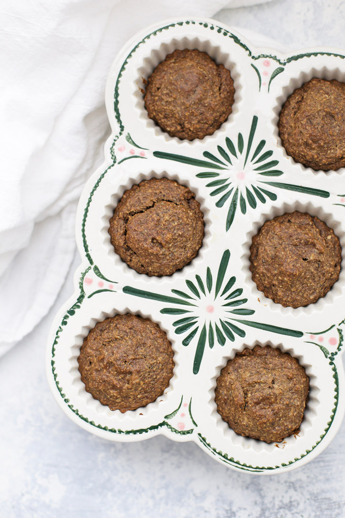 Gluten Free, Vegan Cinnamon Pecan Muffins - These yummy muffins are the perfect breakfast. 