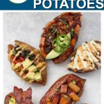 6 Amazing Ways to Stuff a Sweet Potato - BBQ Pork, buffalo chicken, vegan taco, chili, and more!
