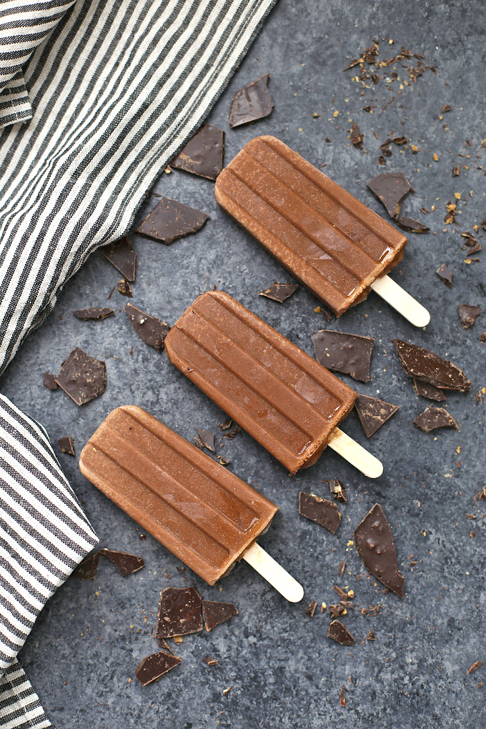 Healthy Homemade Fudgecicles (Chocolate Popsicles)