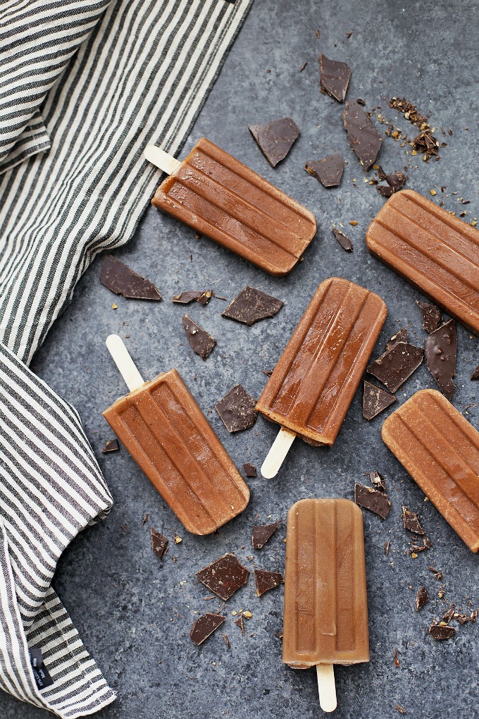 Healthy Chocolate Popsicles from One Lovely Life