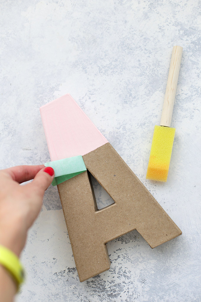 These colorful wall letters are SUCH an easy, cute project! 