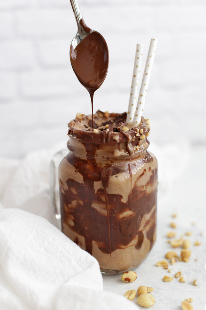 Healthy Snickers Shake • One Lovely Life