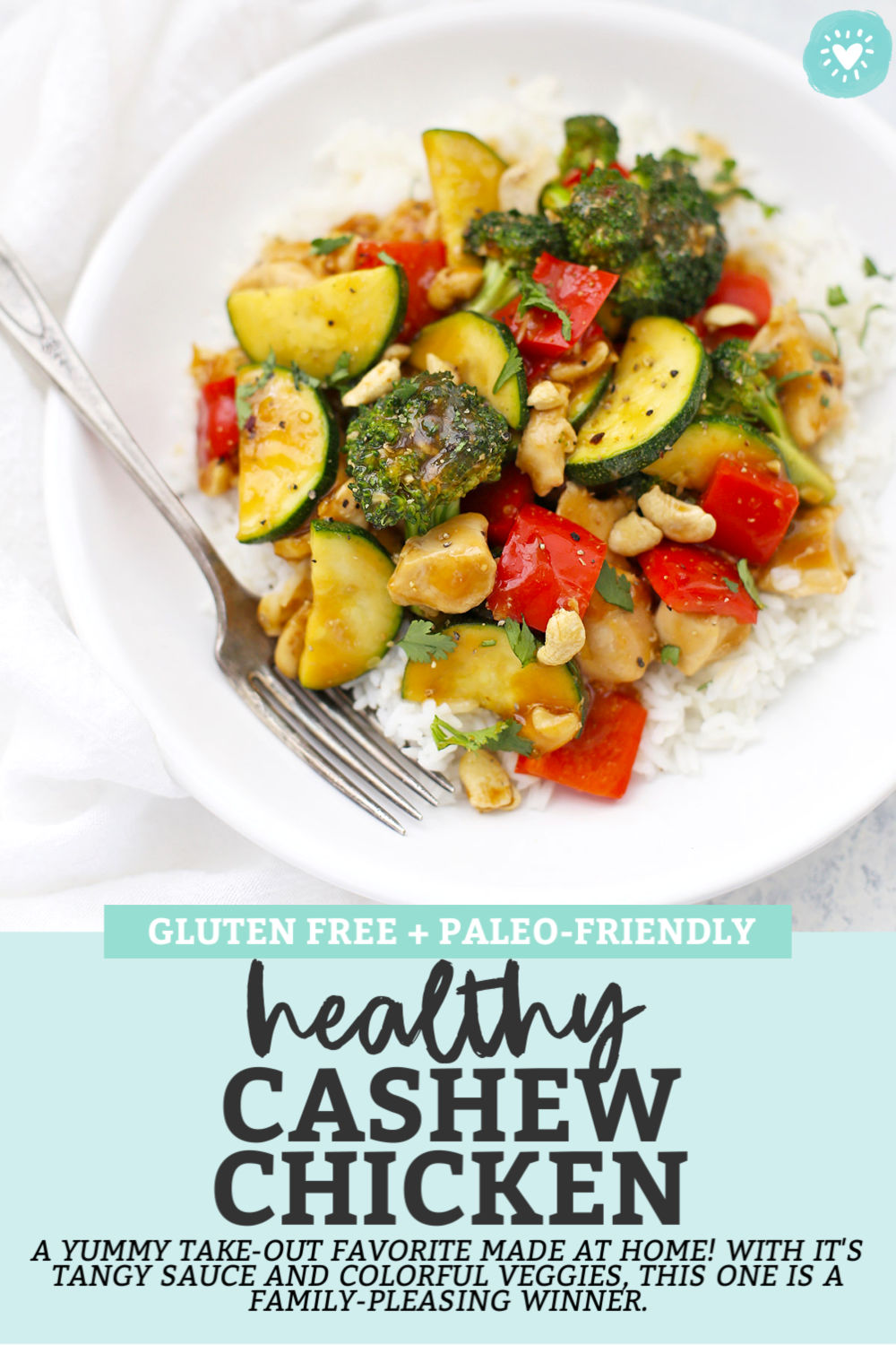 Healthy Cashew Chicken from One Lovely Life (Gluten-Free, Paleo)